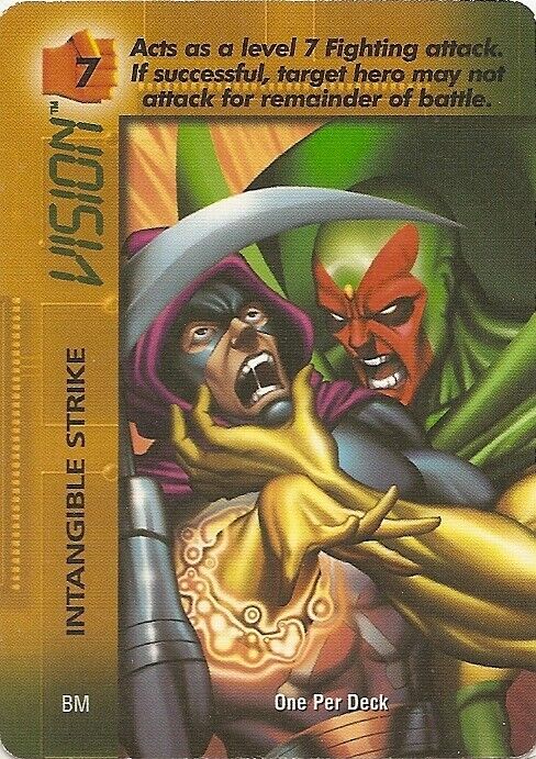 Marvel OVERPOWER Vision - Intangible Strike - OPD - Rare - Mission Control