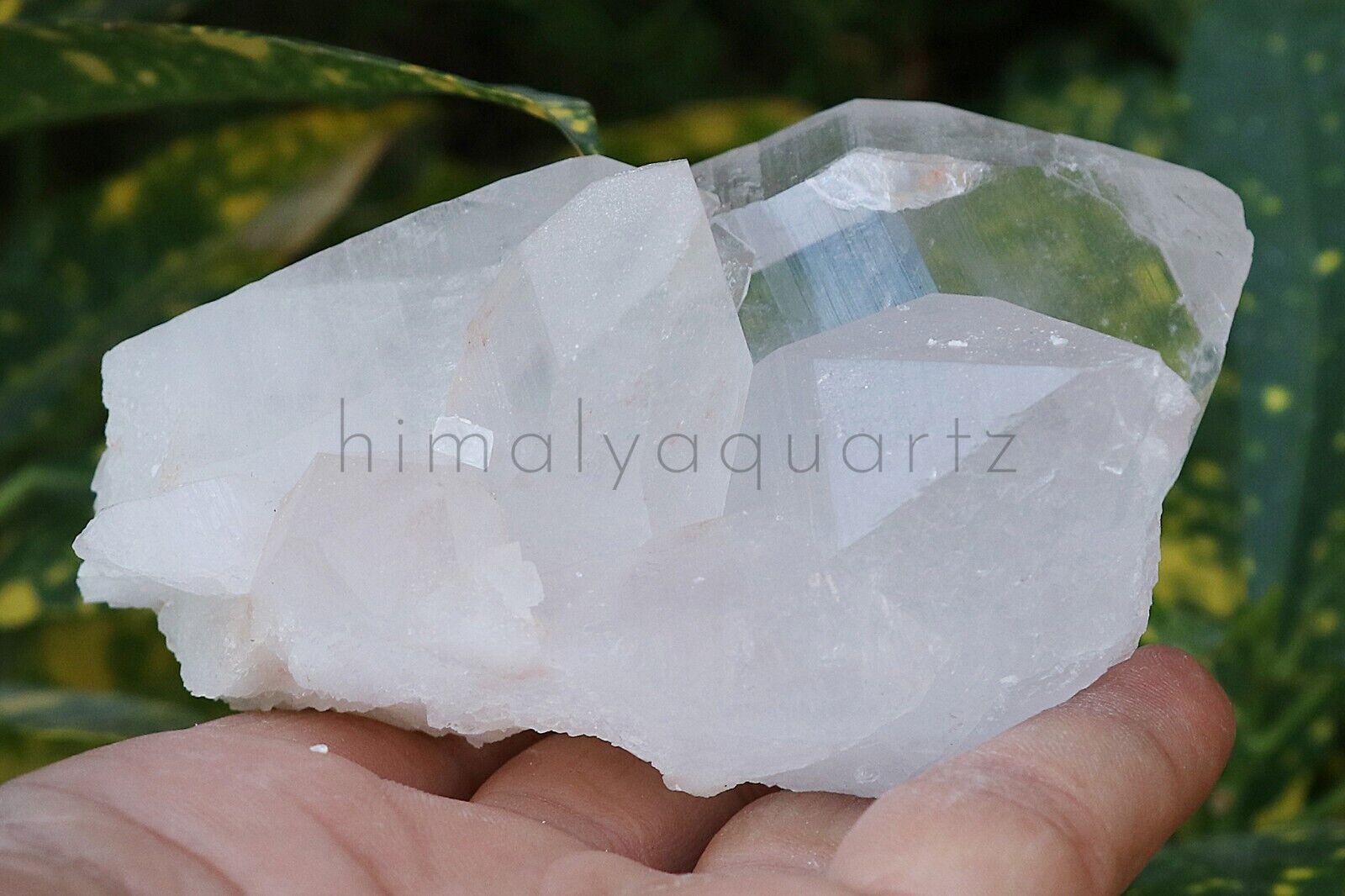 Natural Beautiful White Quartz 355 gm Crystal Cluster Point Mineral Specimens
