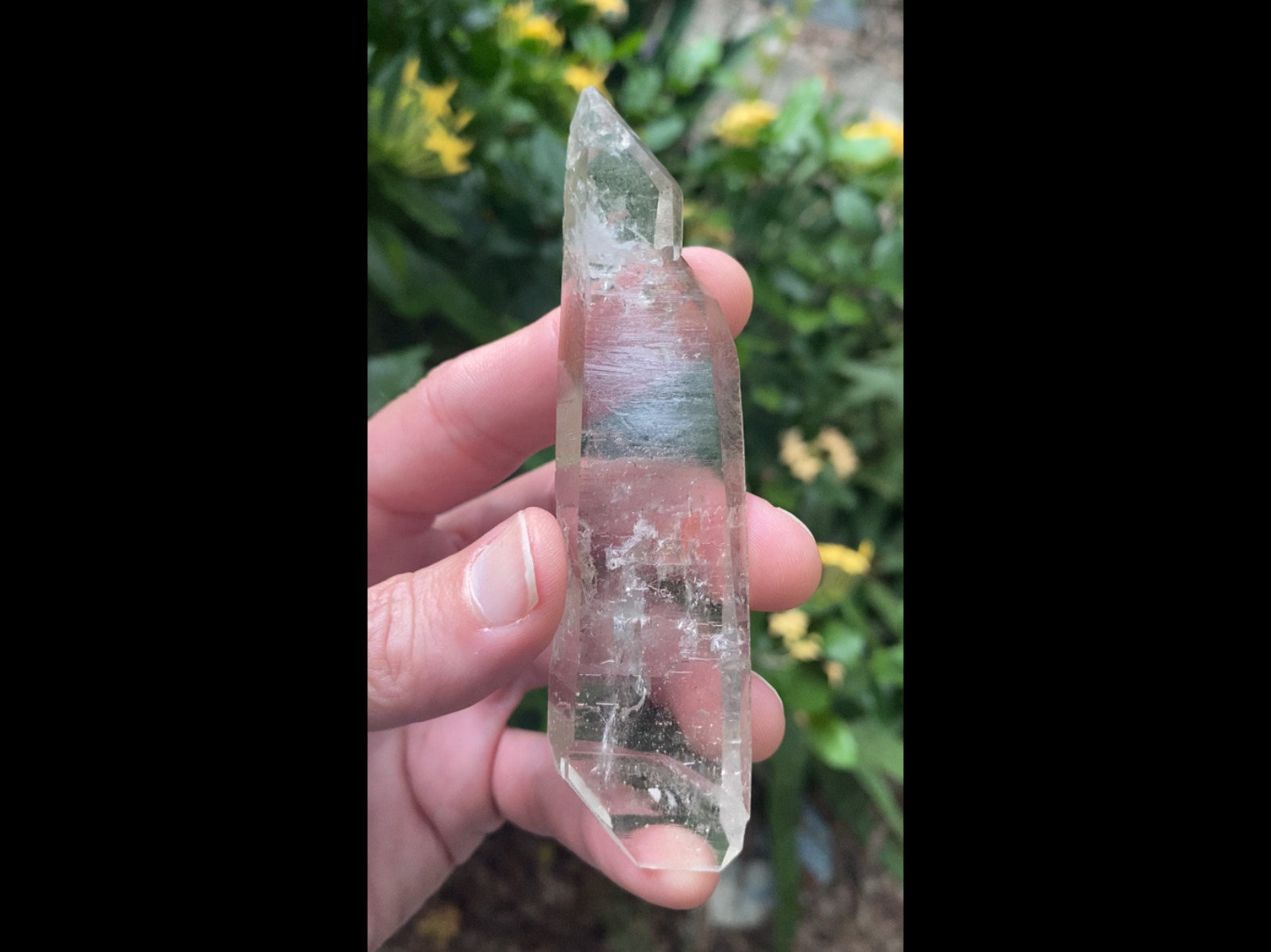 Starbrary Tabby Quartz Crystal DT Wand With Rainbows And Future Time Link