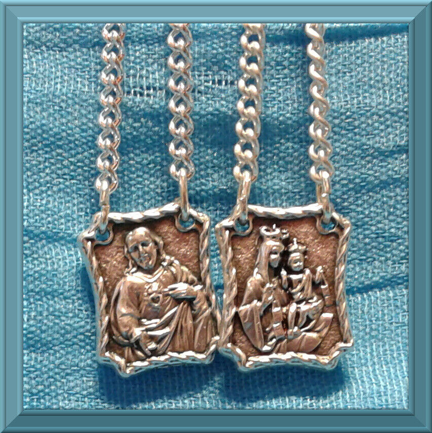 Our Lady of Mt. Carmel Sacred Heart of Jesus Scapular Medals w/27\