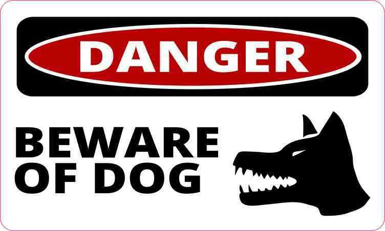 5x3 Danger Beware of Dog Magnet Magnetic Animal Sign Decal Vinyl Magnets Signs