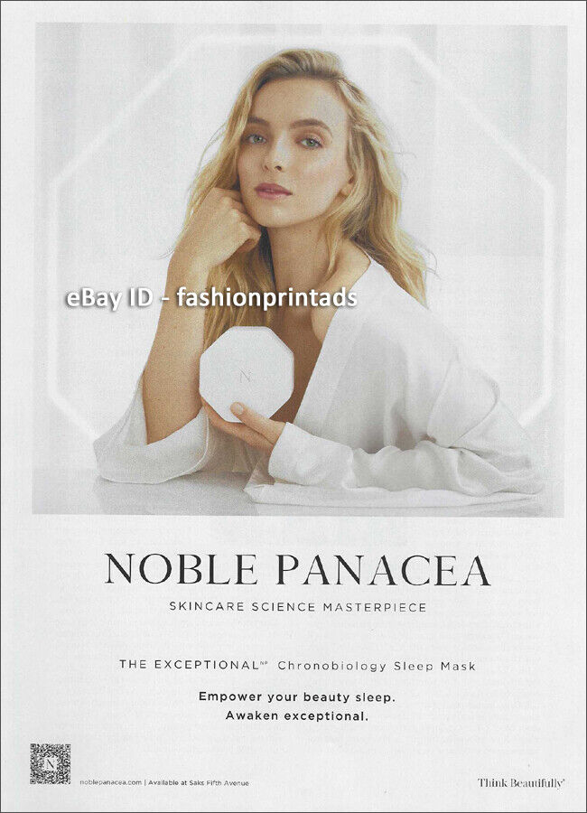 NOBLE PANACEA Beauty 1-Page Magazine PRINT AD 2022 JODIE COMER