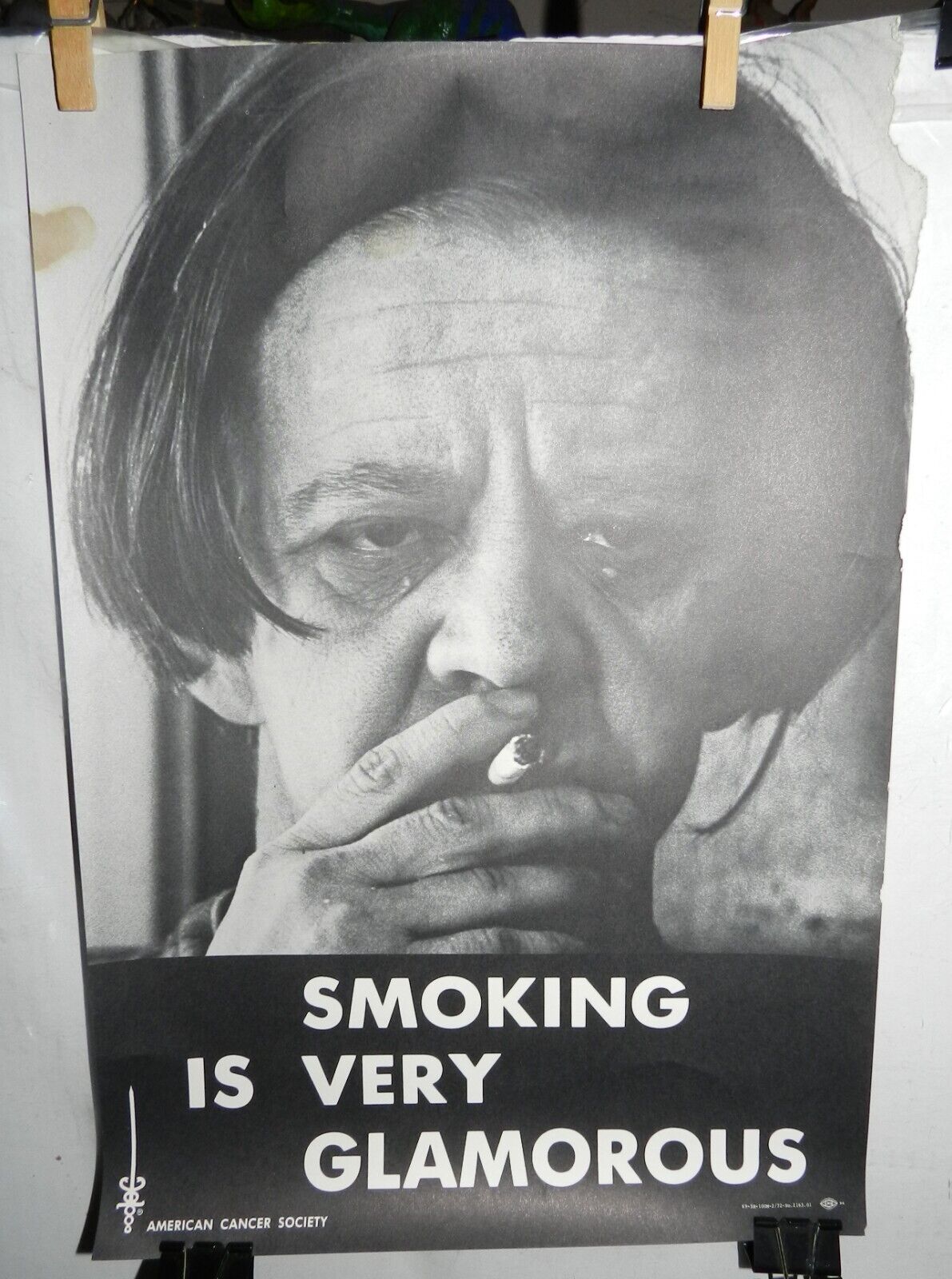Lot of 3 Vintage 1969 American Cancer Society Anti Smoking Posters -Debonair, So