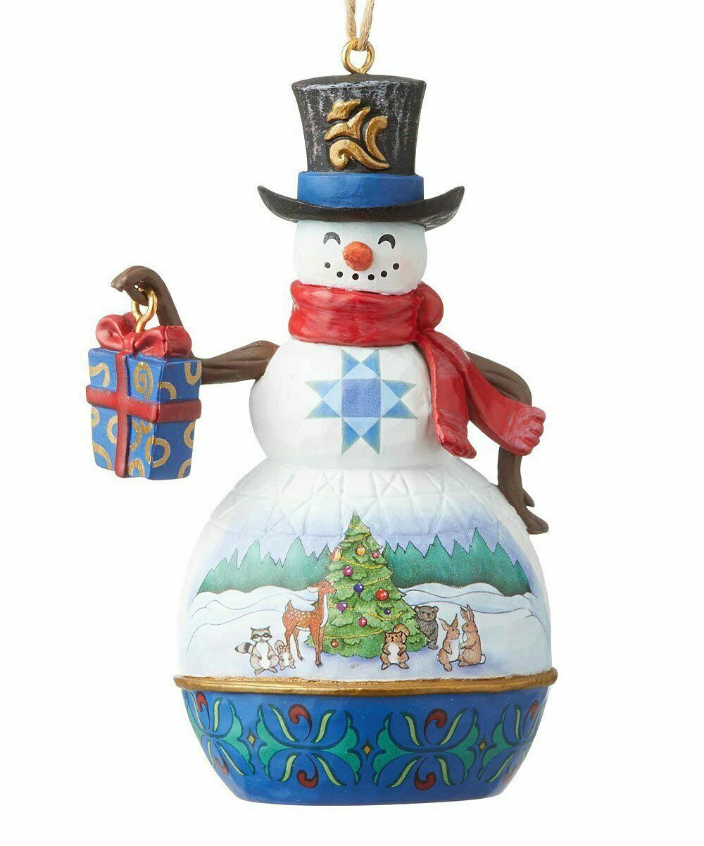 Jim Shore Meijer Store Snowman Winter Scene Gift Christmas Ornament