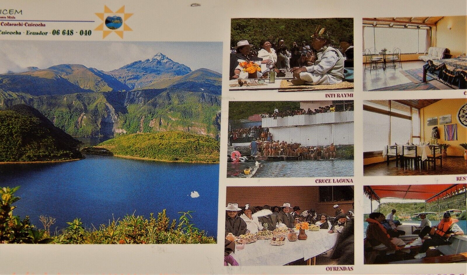 Vintage Postcard, PUJILI, ECUADOR, 2004, Eco-Tourism At Lake Quilatoa Hotel