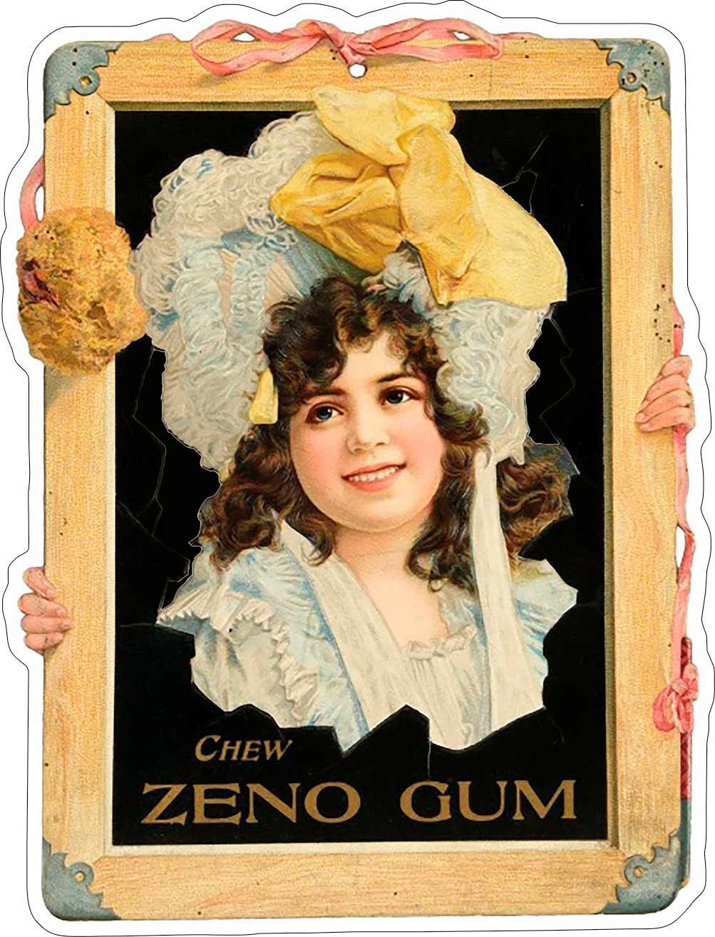 ZENO Gum Girl Laser Cut Metal Advertising Sign