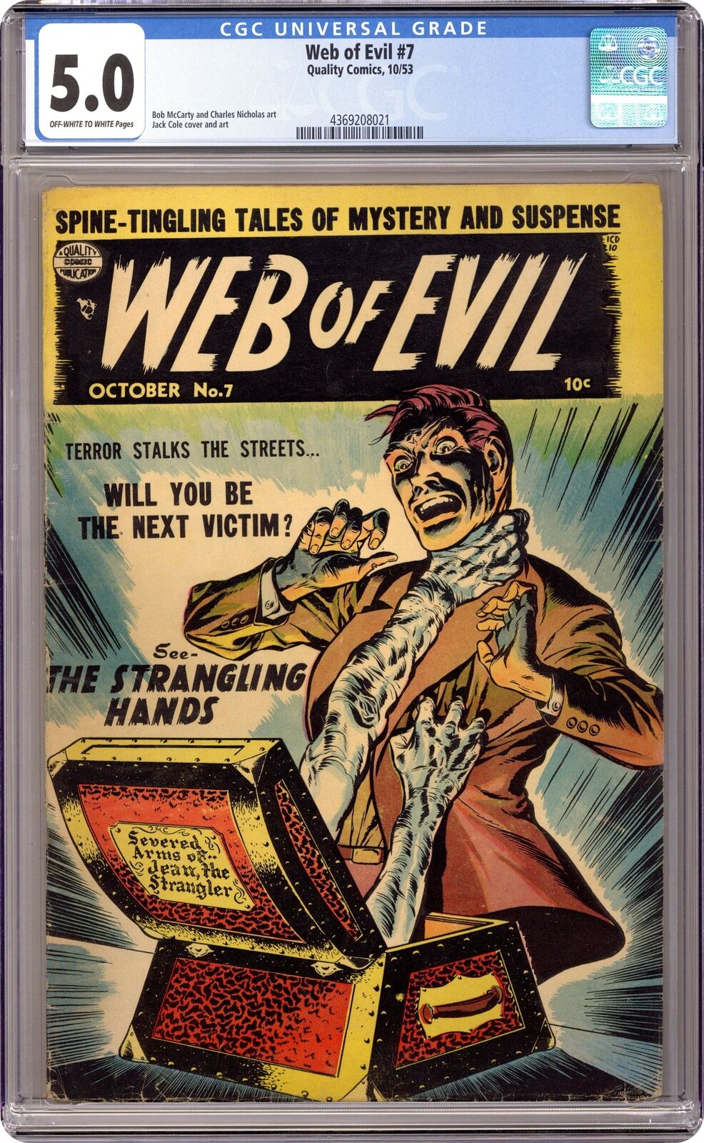 Web of Evil #7 CGC 5.0 1953 4369208021