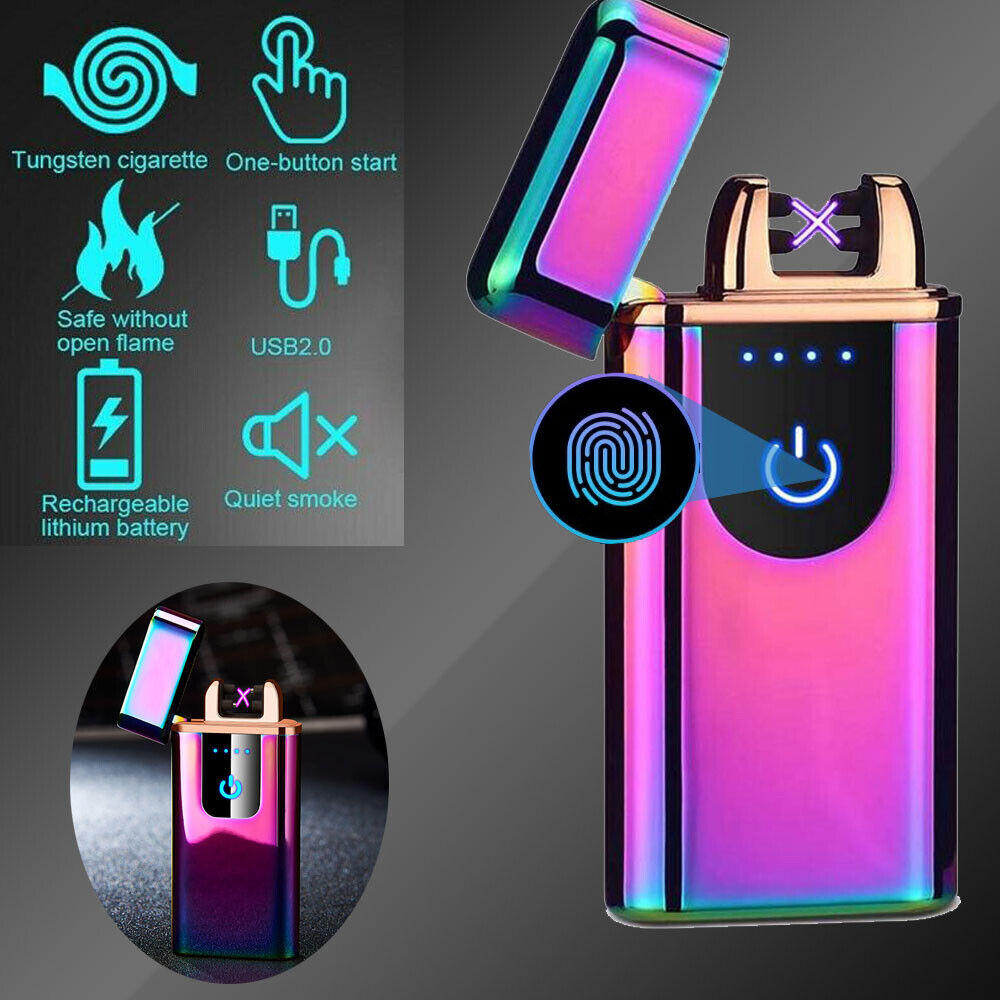 Dual Arc Electric Plasma Cigarette Lighter Rechargeable USB Flameless Windproof