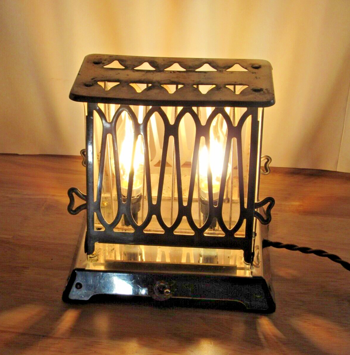 Art Deco Toaster  Conversion Ambiance Light Vintage Repurposed Vintage Lamp #OK