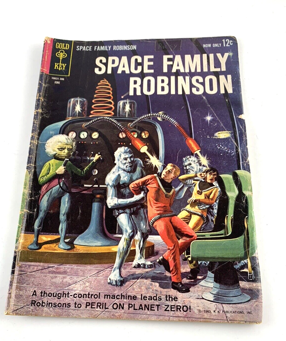 Space Family Robinson #3  1963 Good Thought control machine leads to Planet Zero