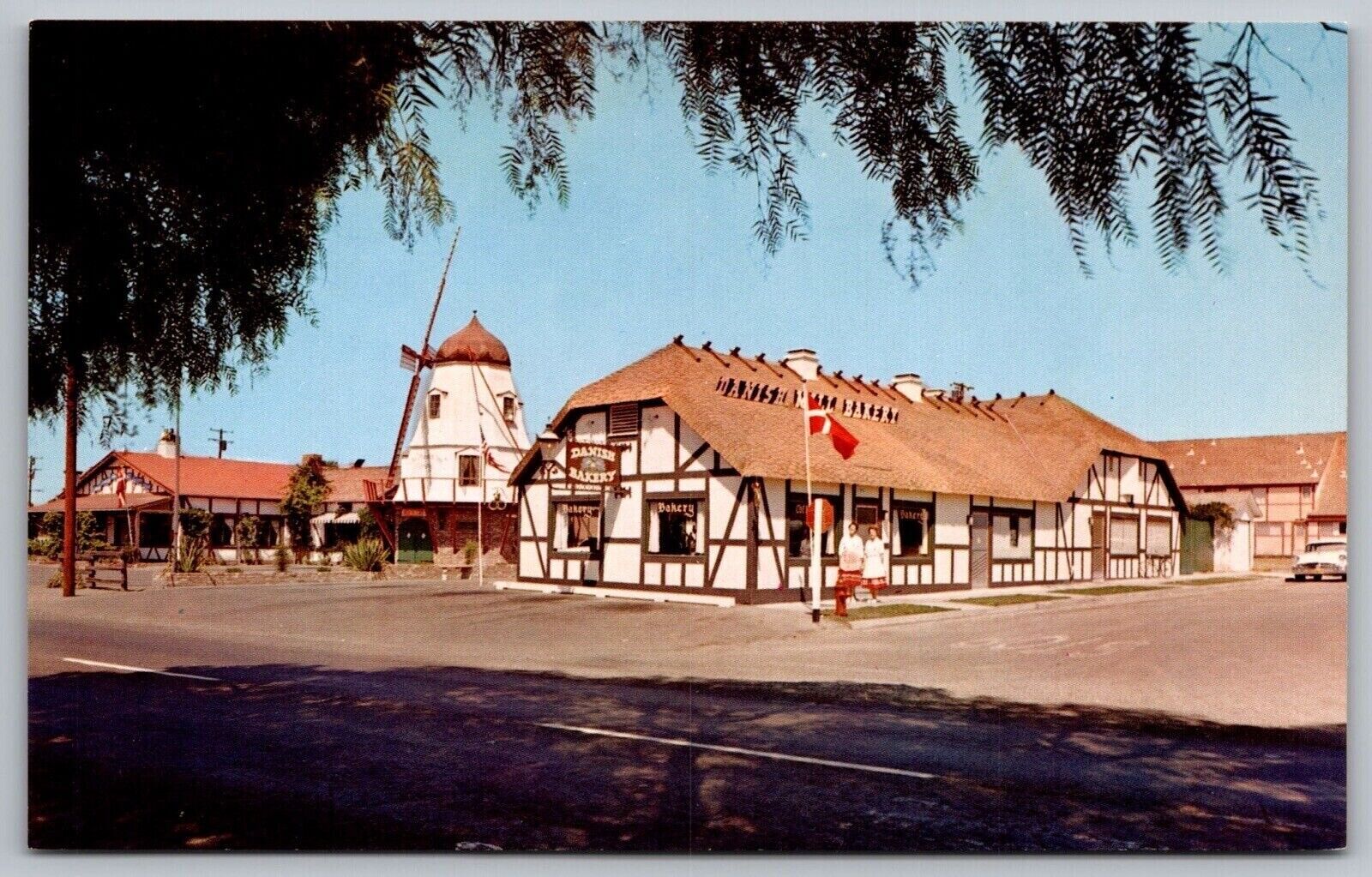 Solvang California Ca Danish Building Ynez Valley Town Postcard