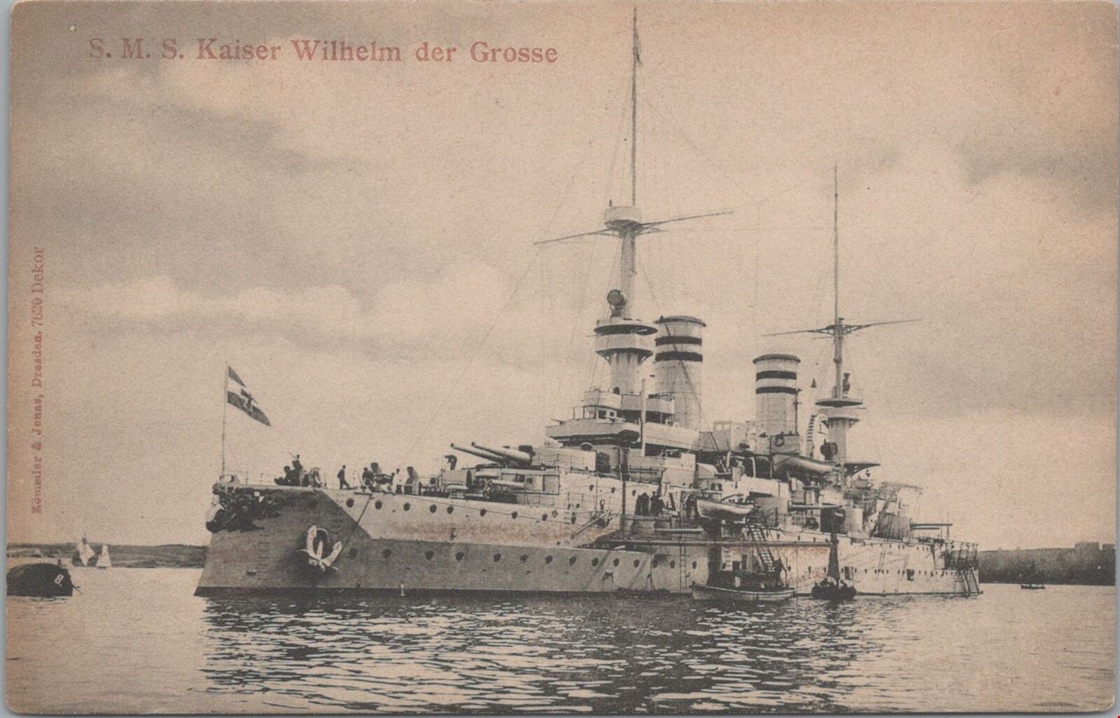 Postcard Ship SMS Kaiser Wilhelm der Grosse 