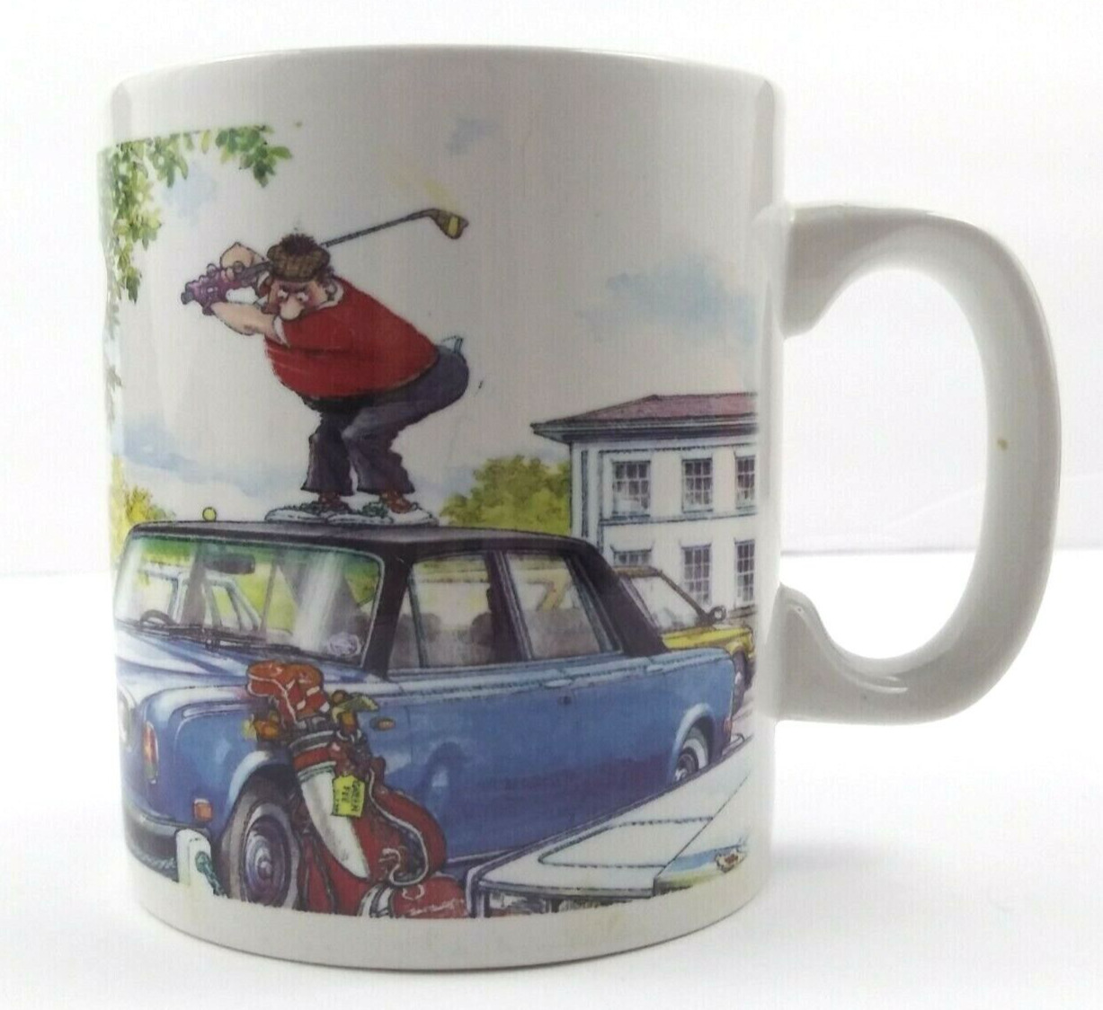 The Funny Side of Golf Coffee Mug Cup Gordon Fraser Kimpton England Vintage