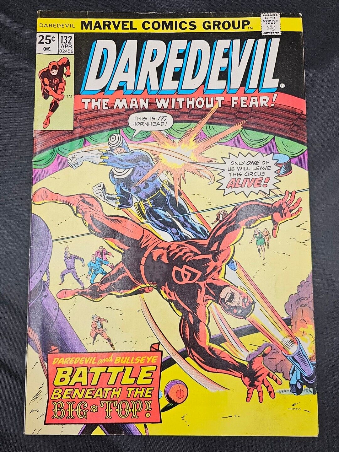 Vintage Daredevil #132 2nd Appearance of Bullseye Marvel Comic Book