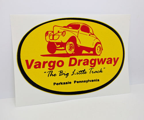 Vargo Dragway Vintage Style DECAL, Vinyl car STICKER, racing, hot rod, rat rod