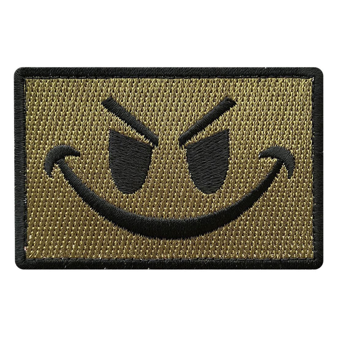 Hook Evil Smiley Face Tactical Patch [3.0 X 2.0 inch MSF-10]