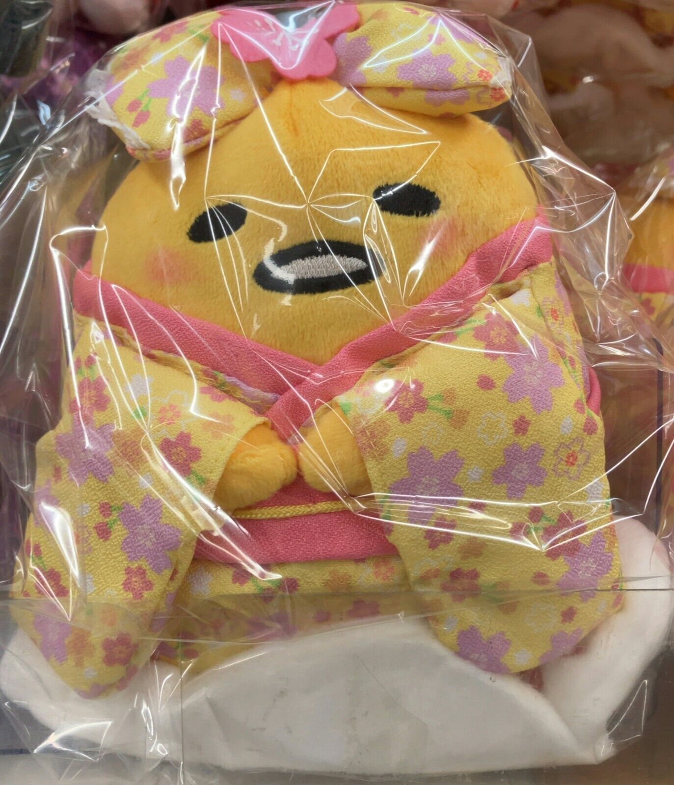 Sanrio Character Gudetama Stuffed Toy S (Sakura Kimono) Plush Doll New Japan