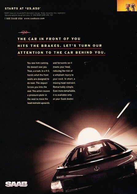1999 SAAB 9-3 93 Original Advertisement Print Art Car Ad J591
