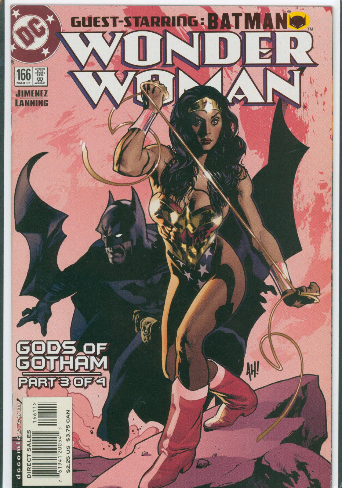 Wonder Woman #166 Adam Hughes Cover DC Comics 2001 VF/NM