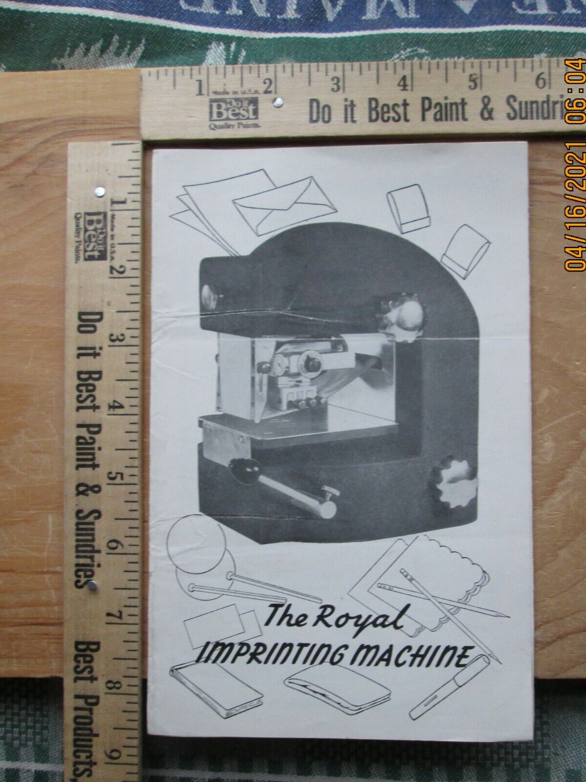 the royal imprinting machine brochure