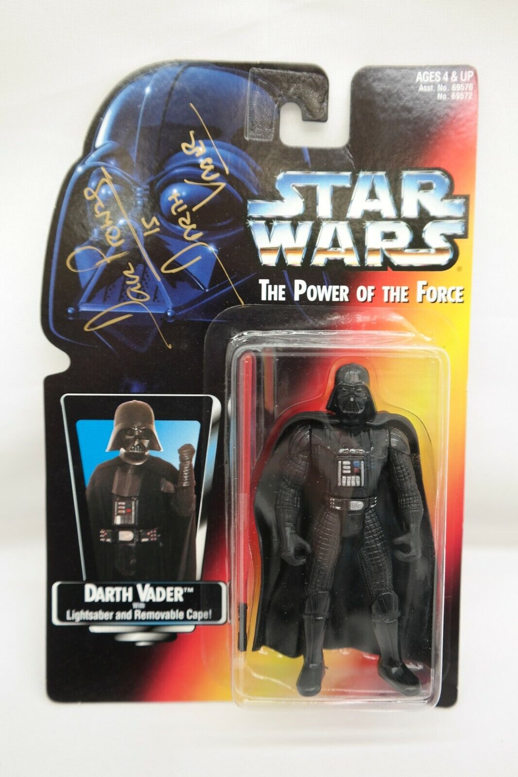 Dave Prowse signed Darth Vader Long Saber Star Wars POTF Kenner 1995 TY
