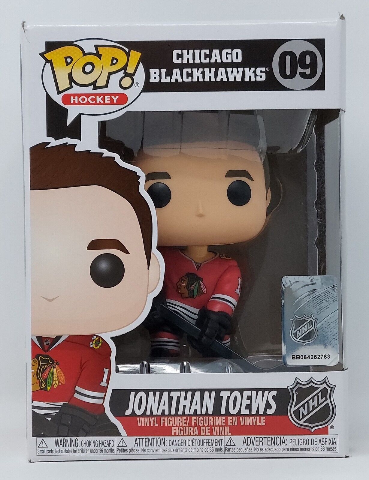Funko POP Hockey - Jonathan Toews #09 Chicago Blackhawks Red NHL DAMAGED BOX