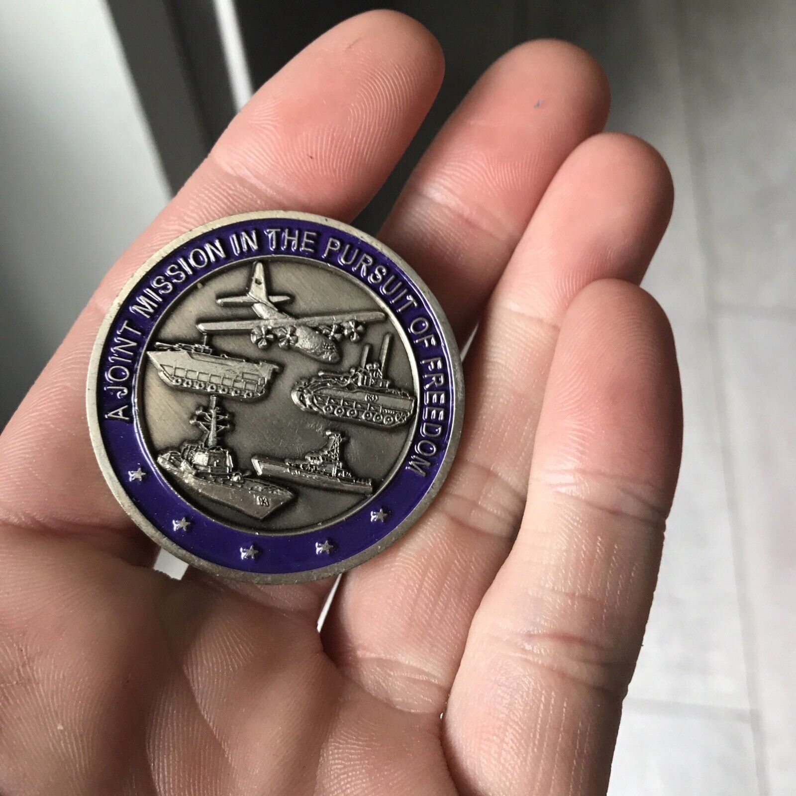 A Joint Mission in the pursuit of freedom Challenge Coin
