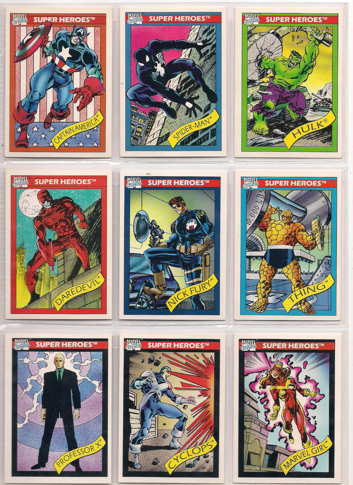 1990, 1991, 1992, 1993 Marvel Universe Complete  Card Sets (4 sets) 