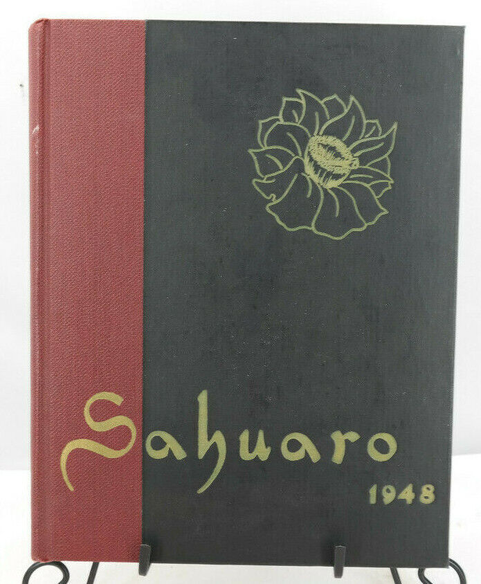 1948 Arizona State College at Tempe Sahuaro Yearbook Black & Red Hardcover TF