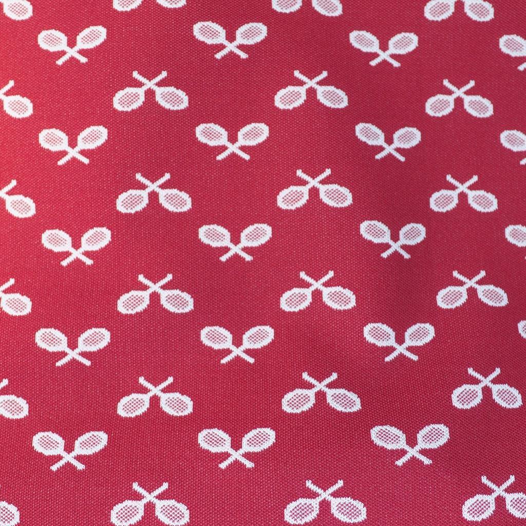 Fabric 1970's 1960's Red Tennis Pattern Polyester Stretchable Fabric 60