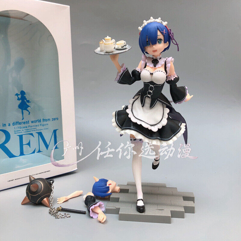 Re Zero REM and RAM Maid attire 8.6 in PVC model Figure doll toy no box