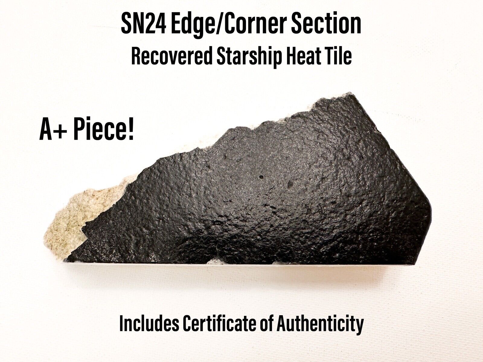 SpaceX Starship SN24 S24 Thermal Heat Shield Tile - Edge Corner Section (shaped)