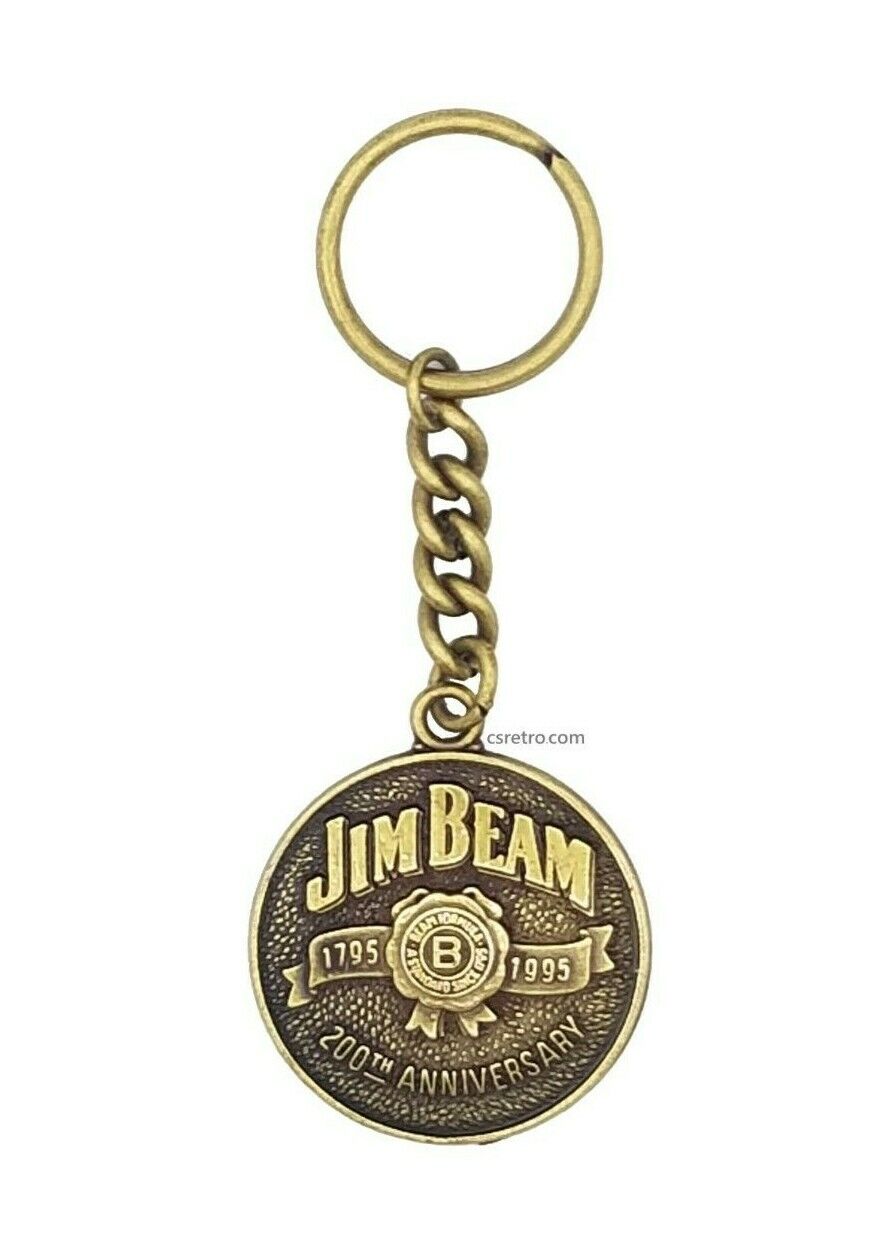1995 Jim Beam 200th Anniversary 1795 Keychain Zipper Pendant Vintage Antique NEW