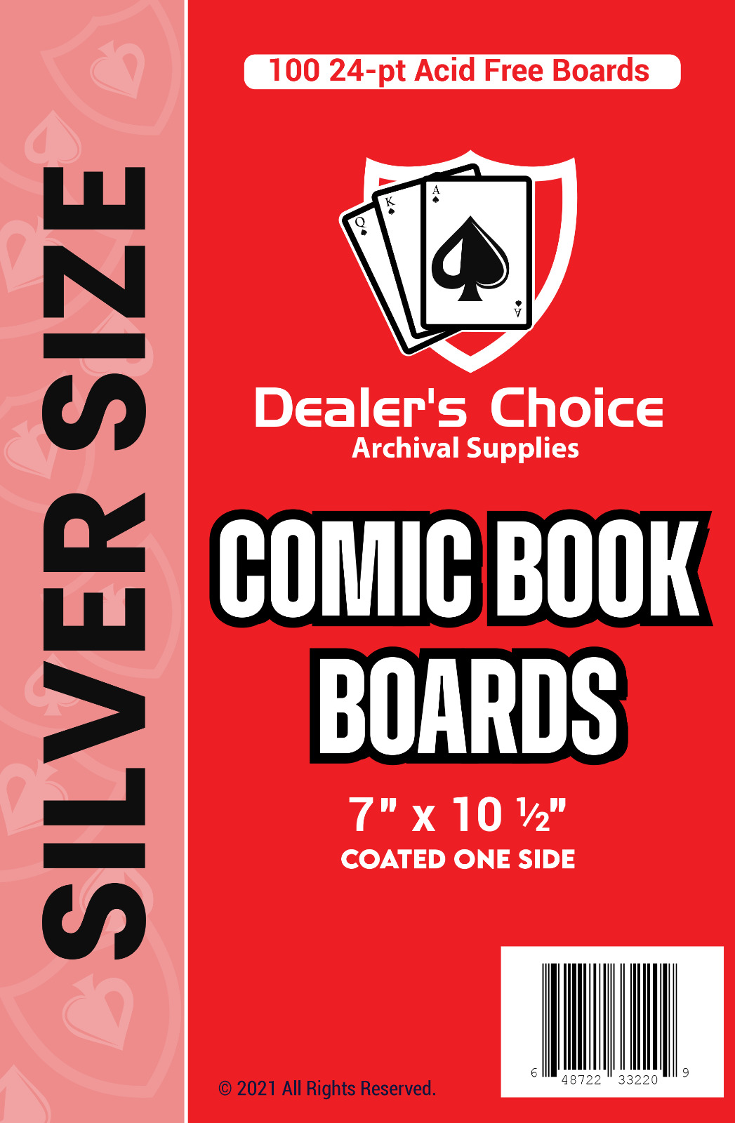 SILVER Comic Book Archival Boards - Dealer's Choice - (bags sold sep.)