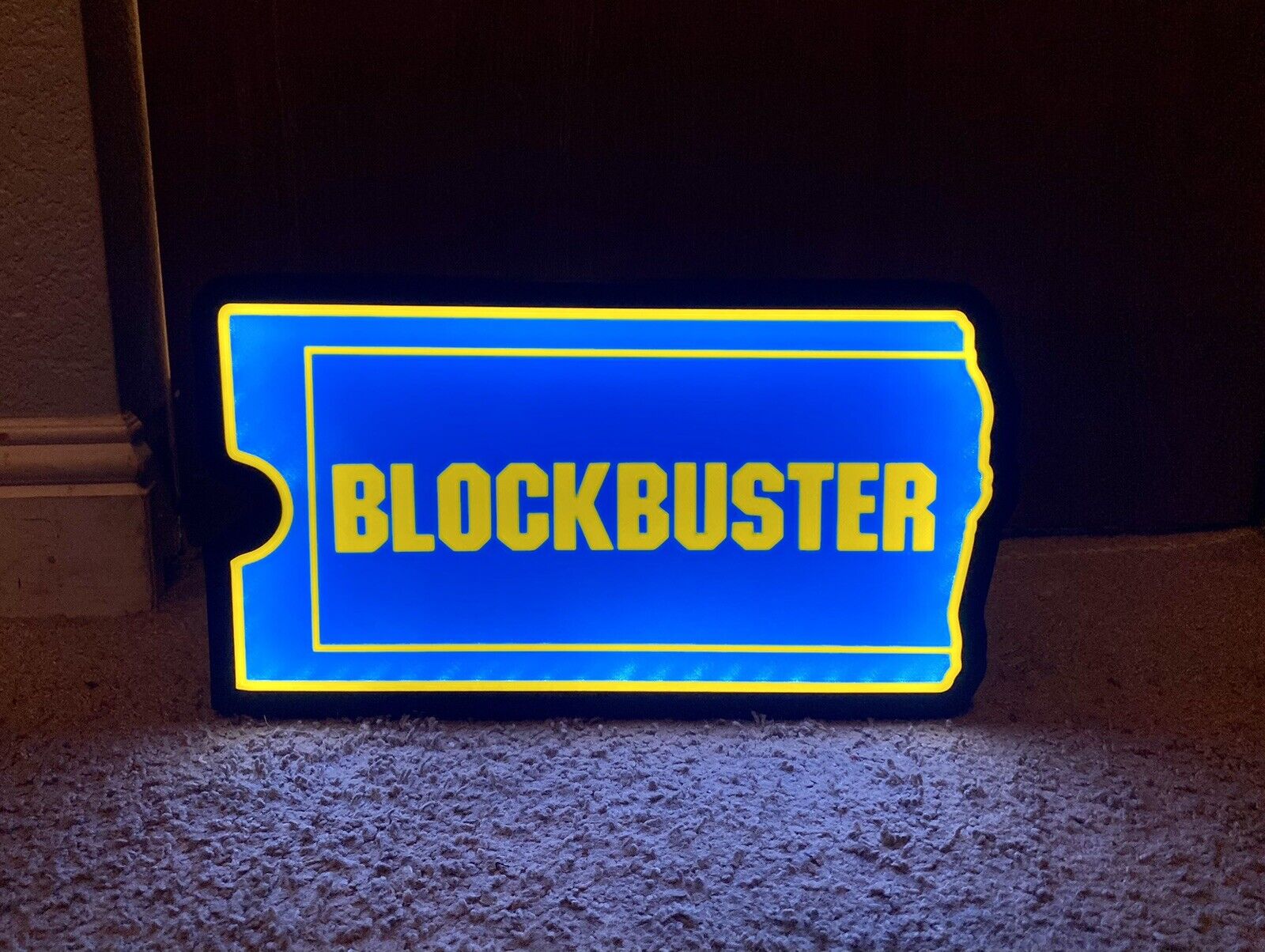 Light Up Blockbuster Video Decoration Sign Extra Large XXL 14” Wide