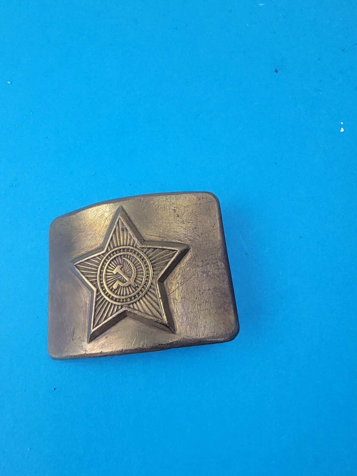Vtg WWII Russian Red Army Military All Original Belt Buckle Russian Soviet