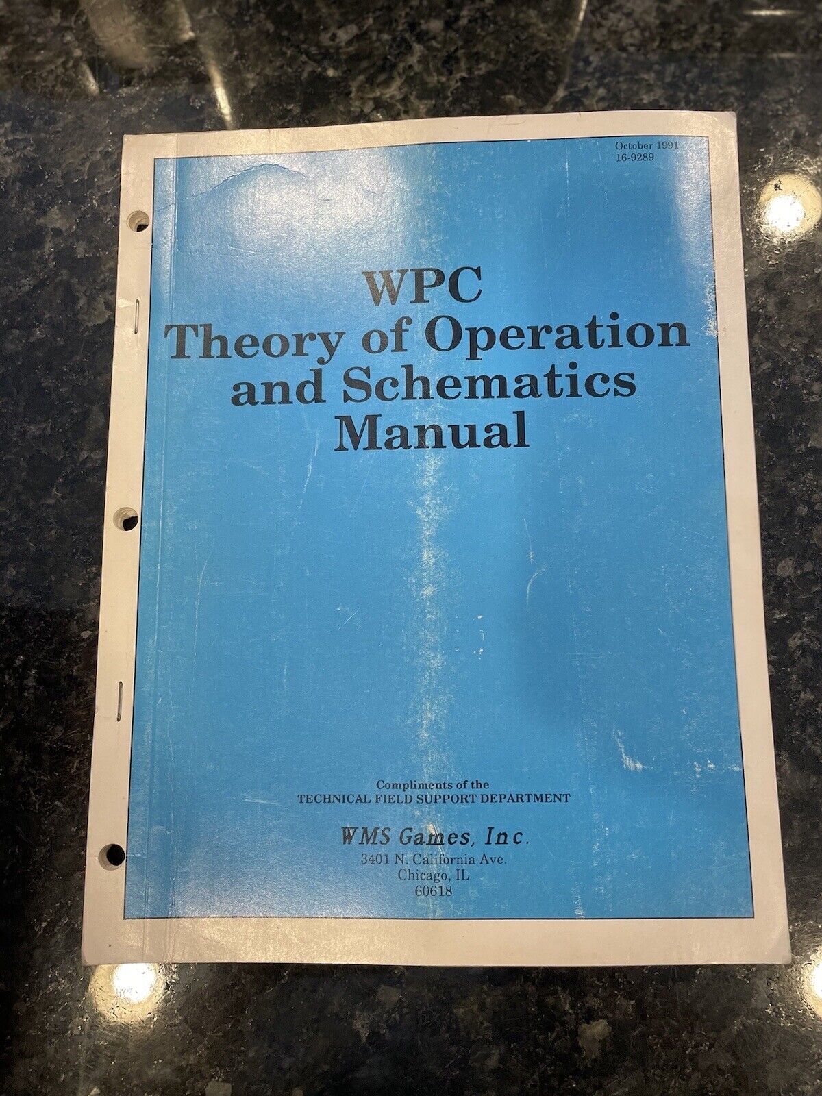 1991 Williams Theory of Operation and Schematics Manual