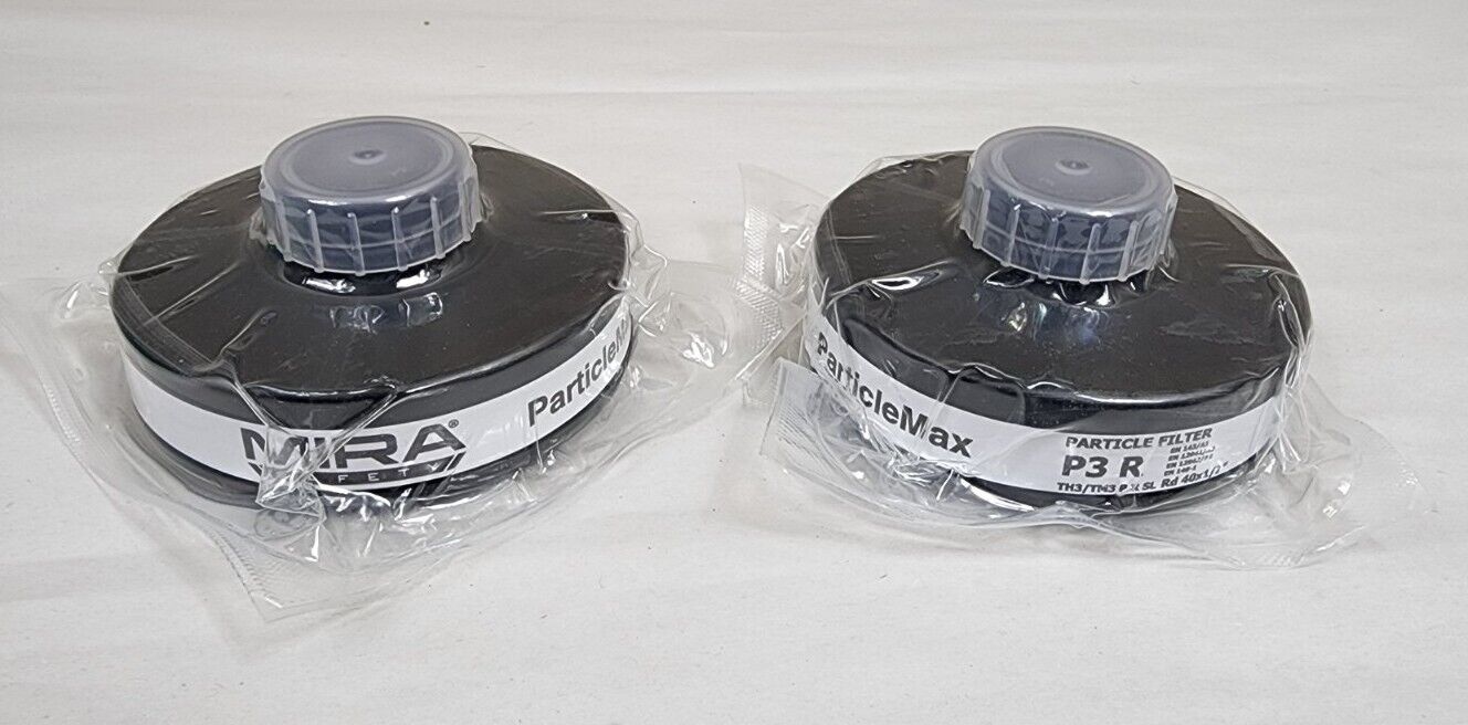 MIRA Safety Particlemax P3 R Virus & Bacteria 40mm Filter 2PK New