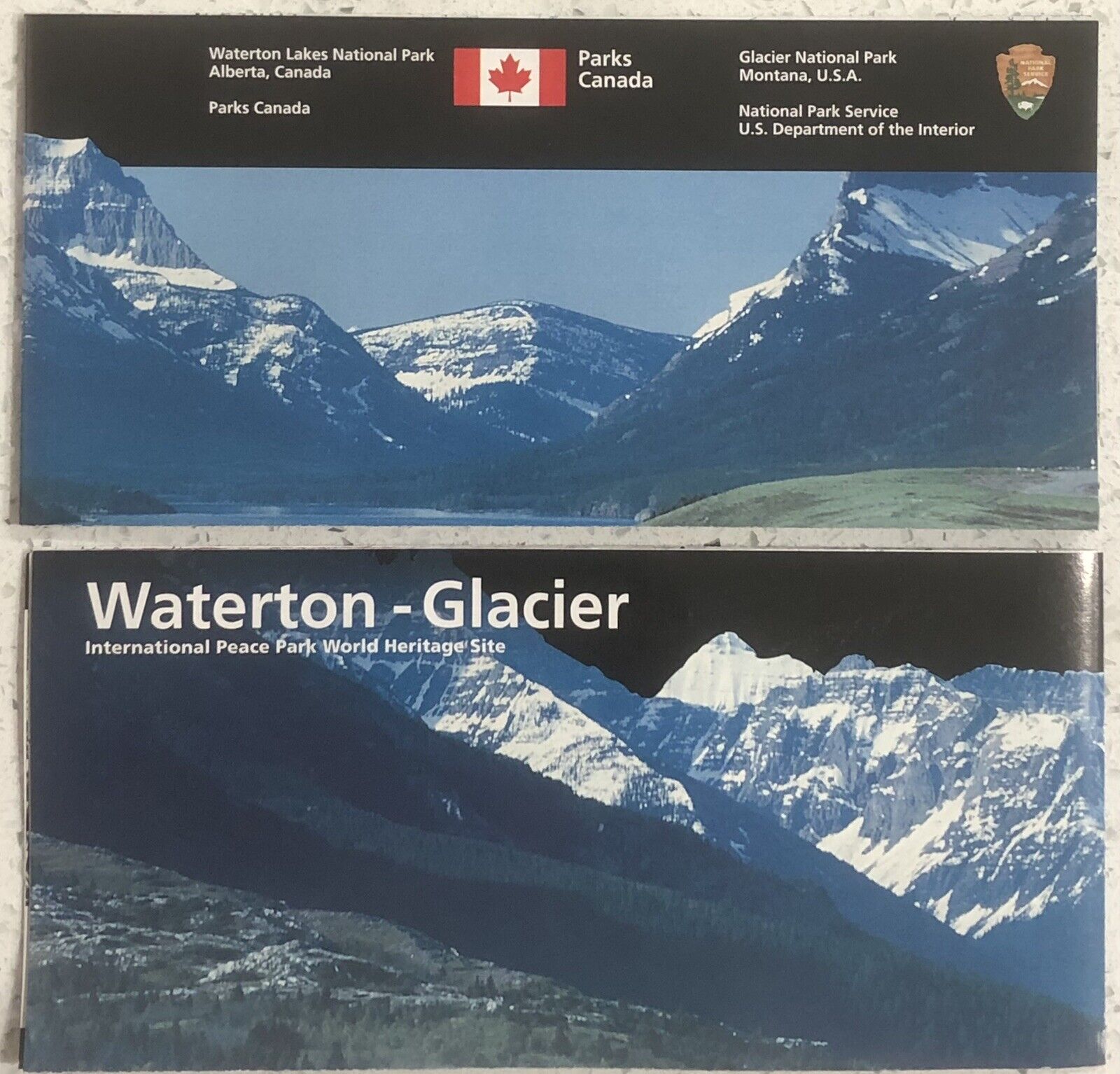 Glacier National Park- Waterton NP Brochure Map NPS Guide 2023.