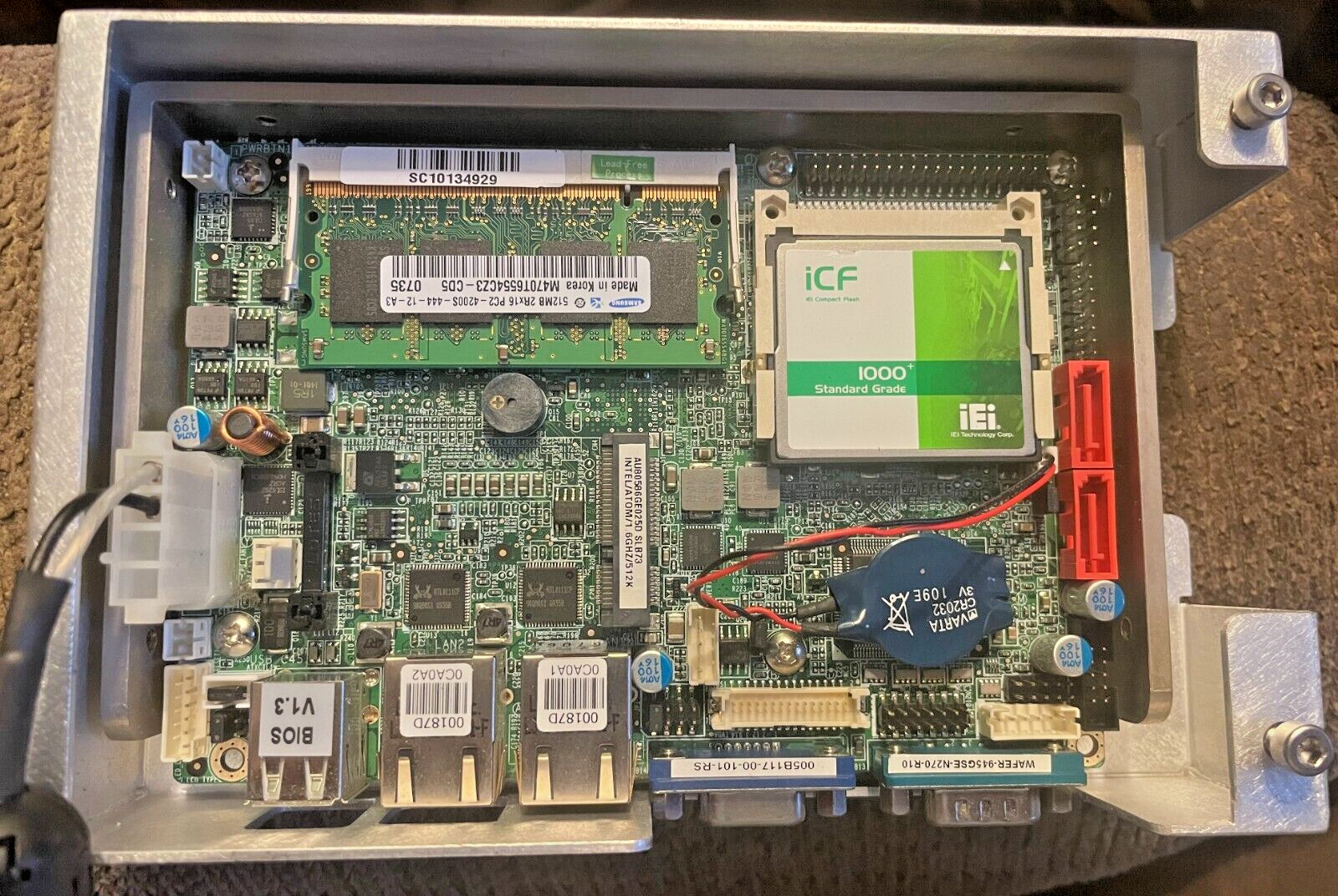 IEI Single Board Computer, SBC w/Intel Atom 1.6GHz Processor and 512K RAM, N270