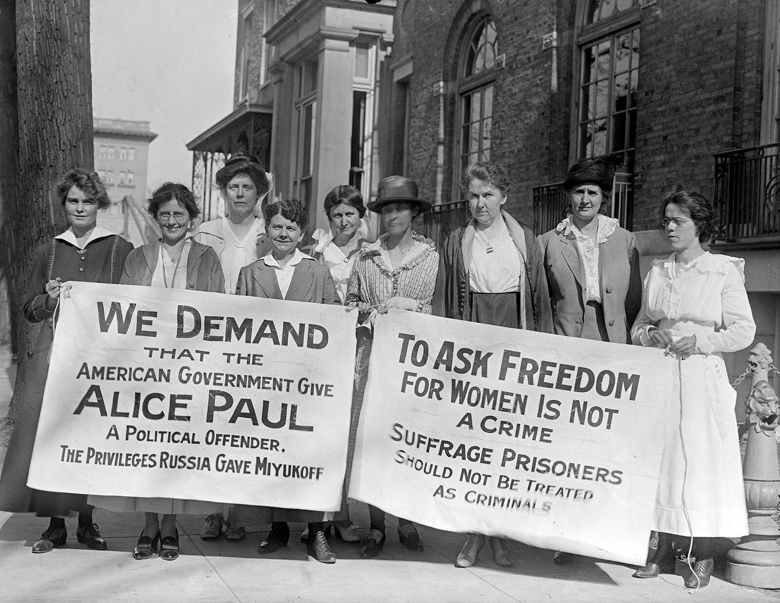 1917 Women's Suffrage Picketers Vintage Old Photo 8.5