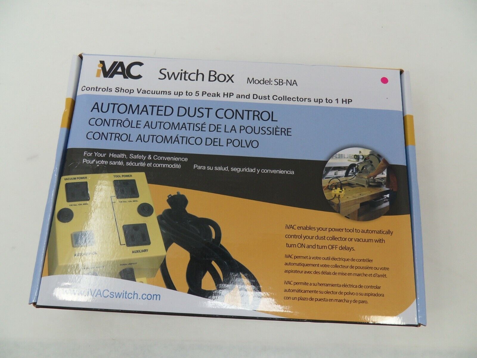 iVac Automated Vacuum Switch Box Dust Control Autoswitch for Dust Collectors New
