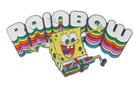 SpongeBob SquarePants Rainbow Large Lapel Enamel Pin