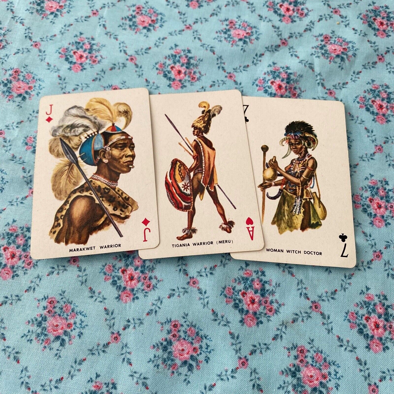 Vintage Native African Tribes COMPLETE Deck Playing Cards 1979 Kilimanjaro / IG