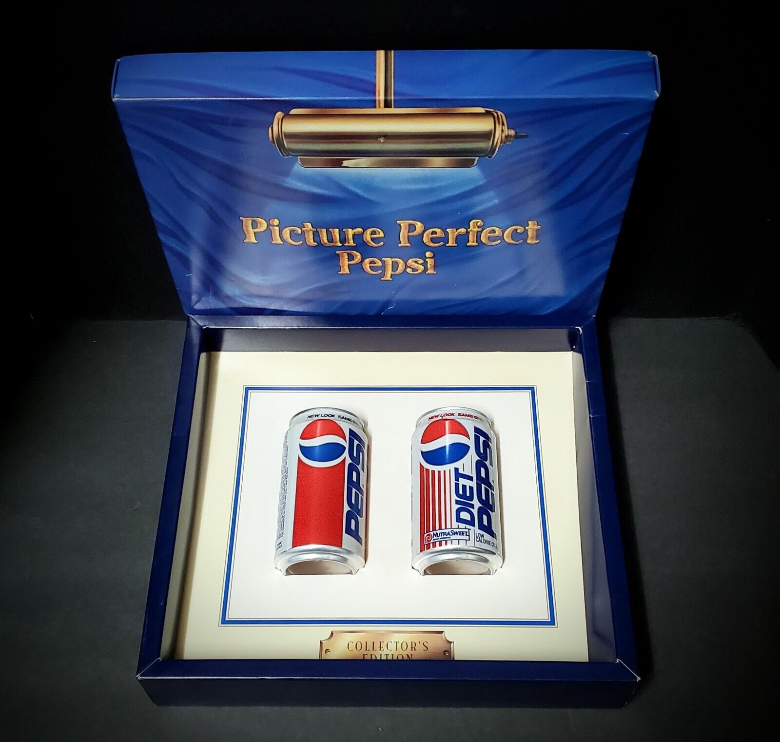 Vintage 1991 Picture Perfect PEPSI/DIET PEPSI Cola Promotional Can Display Set
