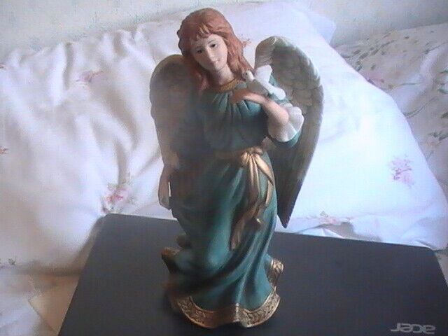 Home Interiors ANGEL with DOVE Heavenly Peace Vintage Figurine #14005-99 Homco