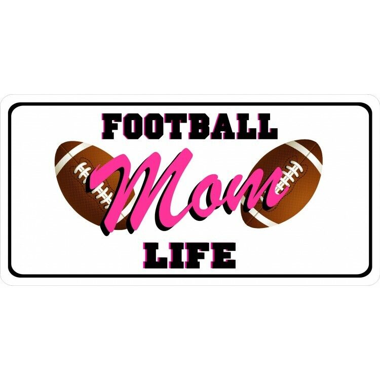 football mom life logo license plate made in usa