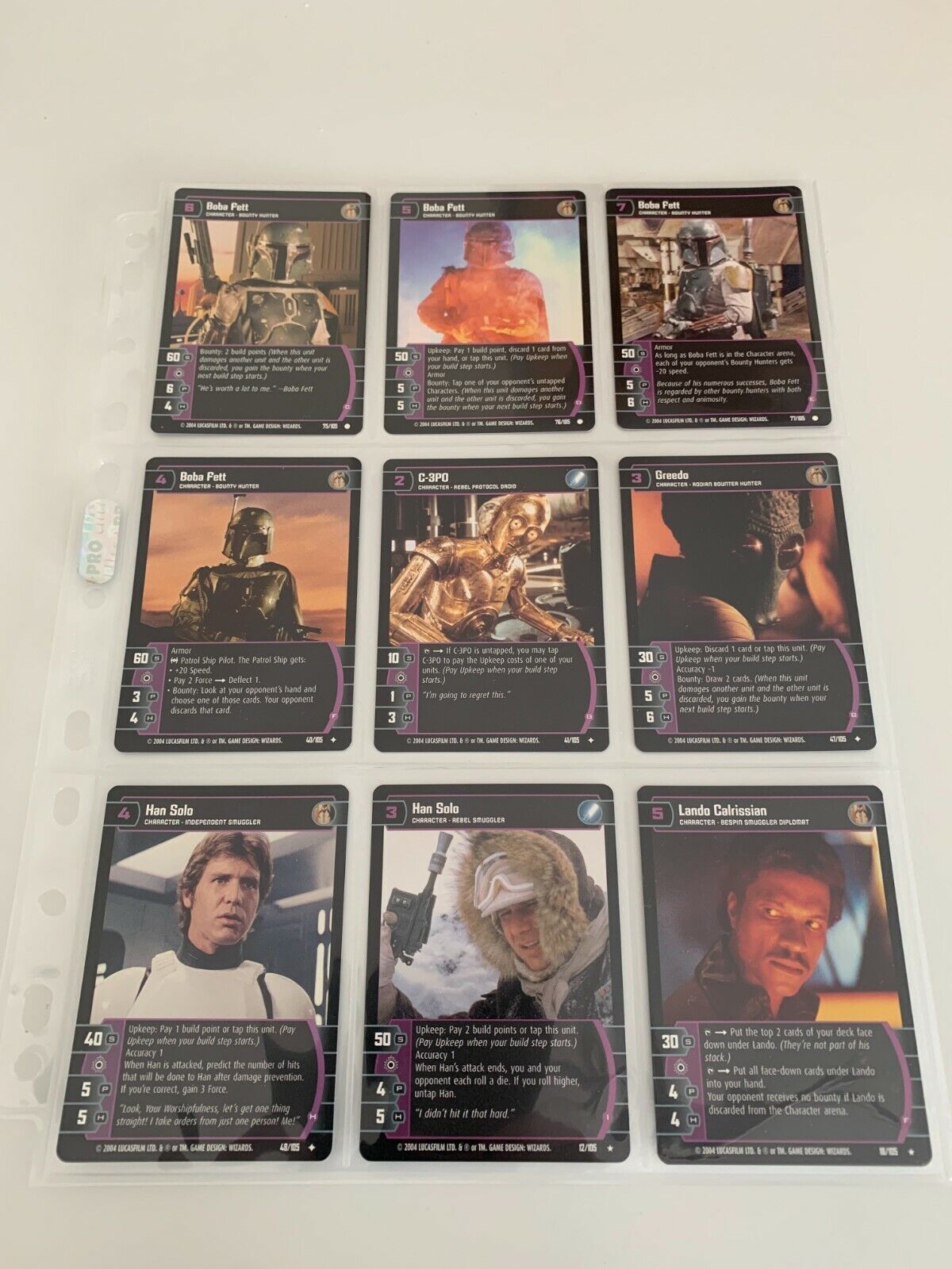 Star Wars Wizards of the Coast WOTC TCG Card Lot Rogues & Scoundrels Set R&S NM