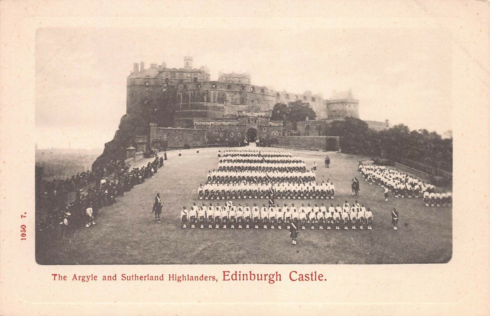 The Argyle & Sutherland Highlanders, Edinburgh Castle, Scotland, Early Postcard