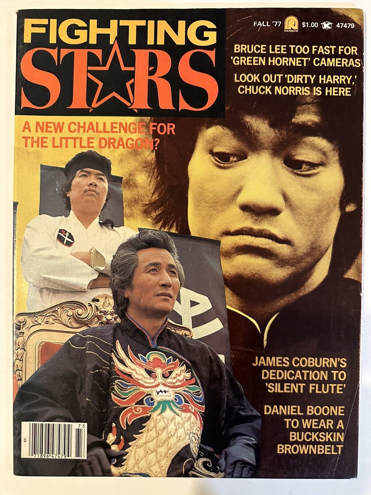 Fighting Stars, Fall 1977, Bruce Lee  Cover & Great Articles VG+ Rare